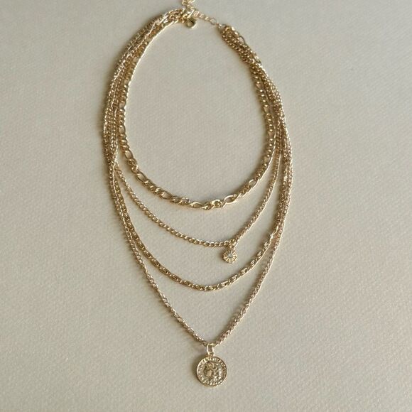 Boho Layered Necklace N1623 - Picture 2 of 3